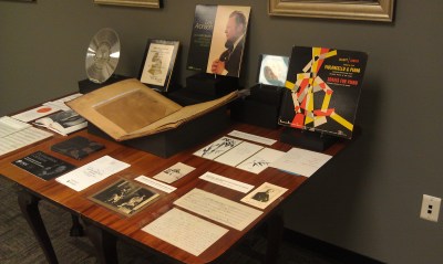 A pop up exhibit on our cello music collection