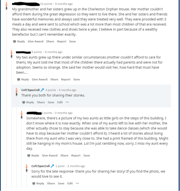 Screenshot from r/Charleston subreddit